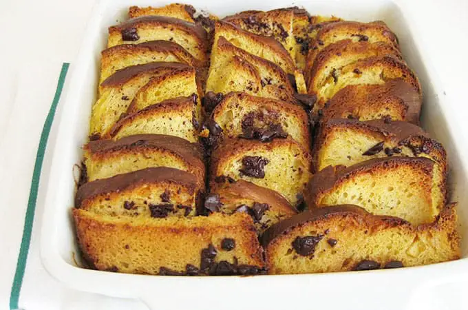 stale bread - bread and butter pudding