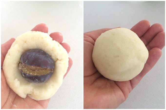 dumpling dough with plum
